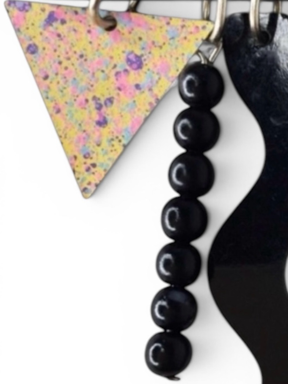 Vintage Memphis-Era Post Modern Kinetic Brooch Attributed to EVE KAPLIN - Picture 9 of 13